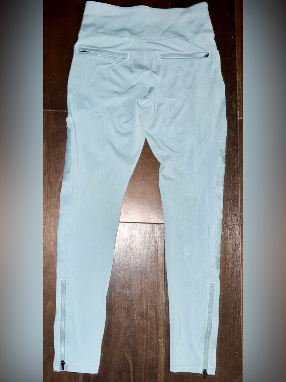 Athleta Balance Moto Tight Leggings Medium Sage Green High Rise Zip Ankle Moto - Picture 10 of 13